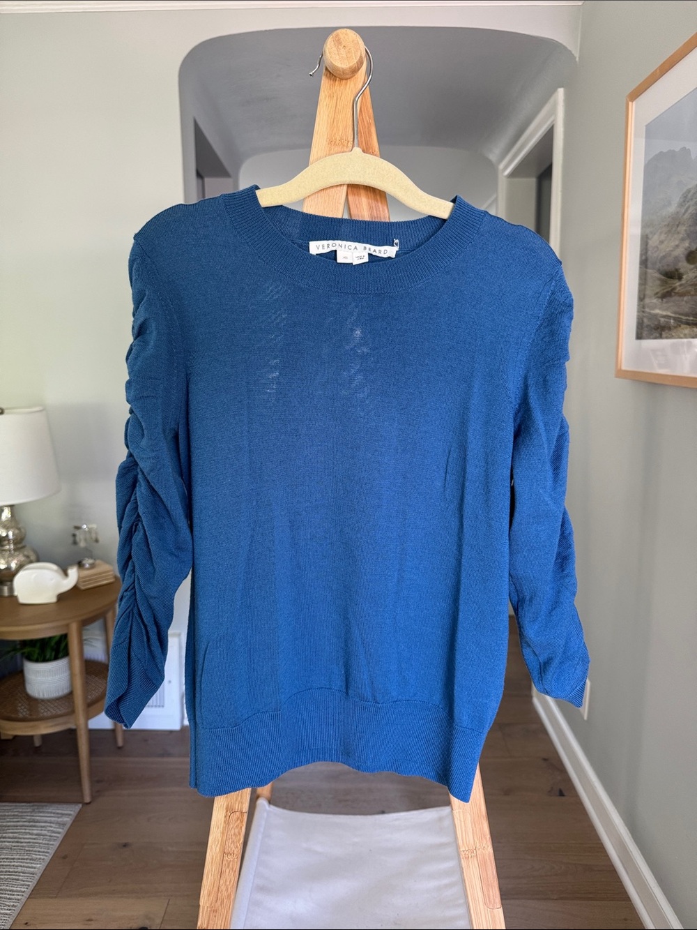 Veronica Beard Bright Blue Crewneck Sweater